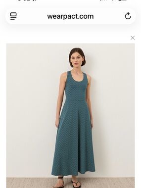 Orange and White Striped Maxi Tank crossover Dress from Pact